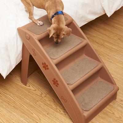 China Stored Small and Medium Dogs Pet Stairs Folding Pet Steps Household Dog Car Ladder for sale