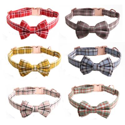 China Designer Adjustable Stocked Dog Collar Wholesale Bowknot Dog Supply Collar And Leash Set for sale