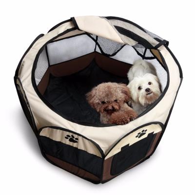 China GMT060237 600D Oxford Breathable Foldable Portable Soft Sided Cloth Indoor And Outdoor Dog Cat Playpen Pet Playpen With 8 Panels for sale