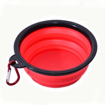 China Sustainable Plastic Wate Collapsible Travel Feeder Custom Pet Food Bowl for sale