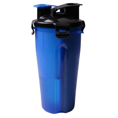 China 350ml+250g Sustainable 2 In 1 Portable Pet Grain Storage Water Bottle Pet Water Cup for sale