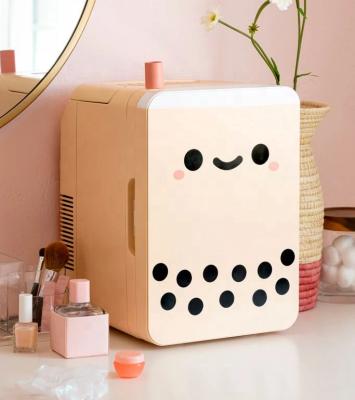 China Hot Sale THERMOELECTRIC 10L Mini Skincare Makeup Cosmetic Fridge Logo Mini Fridge Custom Made for sale