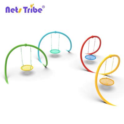 China ALLOY Kids Swing Round Rope Chair Hammock Set For Outdoor Playground And Kindergarten Furniture for sale