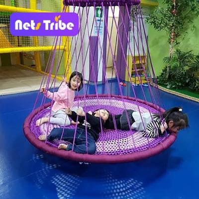 China Kindergarten Kids Colorful Yoyo Island Swing Nets Tribe Climbing Rope Netting Playful Soft Net Game For Baby Swing for sale