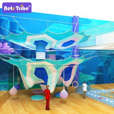 China Imaginative Fun Factory Unpowered Soft Playground Equipment Crocheted By Rope-Net For Kids Indoor Playground for sale