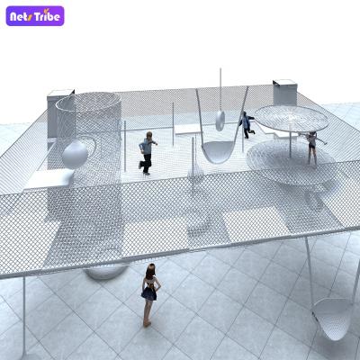 China Soft Indoor Amusement Playground Trampoline Park Sales Unpowered And Other Rope Net Climbing Amusement Adventure Products for sale