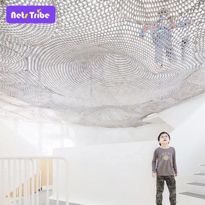 China Homemade Playground Equipment Indoor Rope Nets Polyester+Steel Pipe Kids Indoor Playground for sale