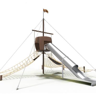 China Attractive Pirate Ship Outdoor Game Park Children Soft Playground for sale