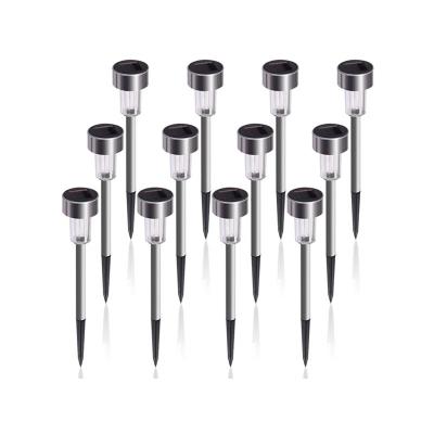 China Solar Garden Lights Outdoor Garden Led Landscape / Pathway Light Lights Stainless Steel-24Pack for sale