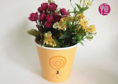 China Disposable Flower Paper Pot  Top Diameter 132mm Custom Logo Printed for sale