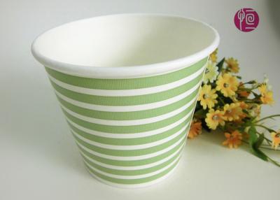 China Green Cross Stripe Flower Paper Pot For Plant , Paper mache flower pot for sale