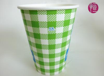 China 12oz Soda Drink Cold Paper Cups With Lid ,  Fully Eco Friendly Single Wall Paper Cup for sale