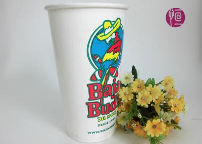 China 32oz Ice Drink Cold Paper Cups With Lid , Custom Double Walled Paper Cup 1000ml for sale