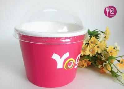 China Printing Diposable ice cream paper cups with lids for Frozen Yogurt for sale