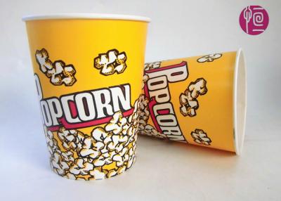 China 32oz Single Wall Double PE Disposable Popcorn Buckets / Flexo Print for sale