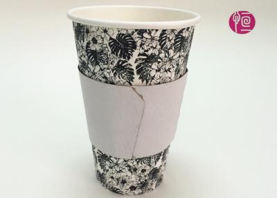 China 12oz White Coffee Sleeves Offset Paper With Logo Single Wall Paper Cup for sale