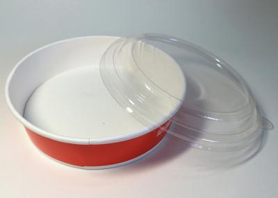 China 26oz Stacked Well Transparent Round Salad Bowl Lid In PET Plastic for sale