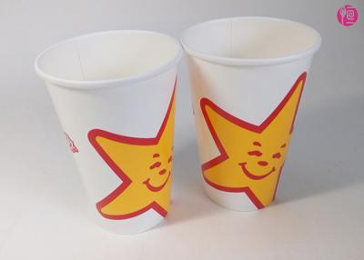 China 16oz Happy Star Artwork Printed Cold Paper Cups / Drinking coffee cups disposable for sale