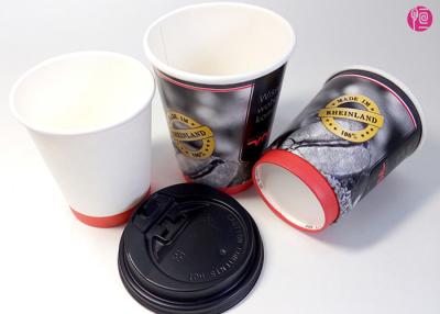 China 12oz Hot Drink Double Wall Paper Coffee Cups , Ivory Board Paper for sale