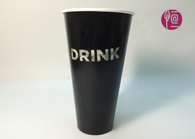 China 44OZ 1225ml Double PE Coated Paper Cup , Juice Cold Drink Paper Cups for sale