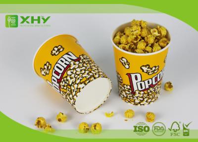 China 24oz to 170oz Paper Popcorn Buckets 100% food grade , disposable paper popcorn cup and bucket for sale