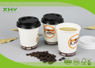 China 8oz 300ml Food Grade Logo Printed Single Wall Paper Cups For Hot Drink FDA Certificated for sale