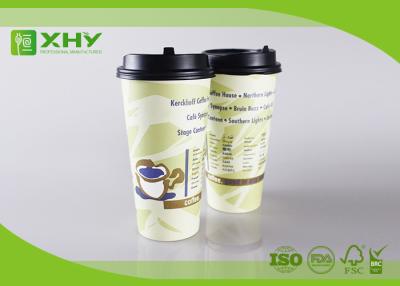 China Custom Printed 20oz  Hot Paper Cups With Lid , Eco Friendly Disposable Coffee Cups for sale