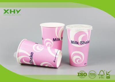 China 16oz 500ML FDA Certificated Cold Drink Paper Cups with Lids For Frozen Juice for sale