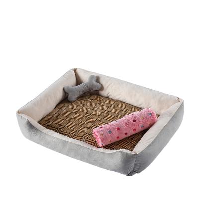 China Super Soft Dogs Dog Bed For Small Medium Large Dog Sofa Bed Print Puppy Cat Warm Mat Kennel Pet Supplies for sale