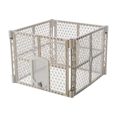 China Fashion Dog Fence Gates For Dog Cat Security Easily Install Foldable Enclosure Dog Fencing Puppy Kennel House for sale