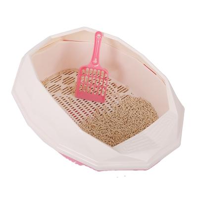 China Wholesale Viable Indoor Plastic PP Cat Pet Training Toilet Trash Can With Scoop Dog Litter Tray With Seive for sale