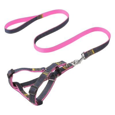 China Small Animals Dog Leash And Collar Set Dog Harness And Leash Set Brand Pet Chest Harness Set Dog Accessories for sale