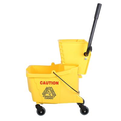 China Sustainable Plastic Mop Bucket For Cleaning Heavy Duty Wholesale With Universal Wheel for sale