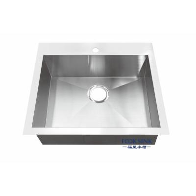 China Without Good 1.2mm Single Tap Kitchen Sink Countertop Stainless Steel Topmount Sink for sale