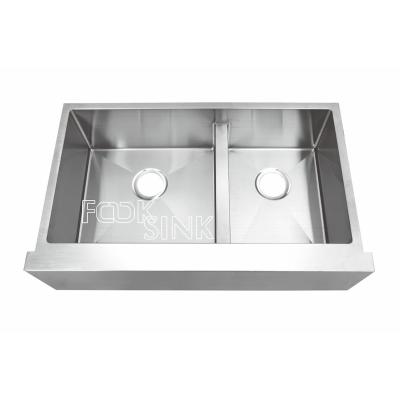 China Best Product 16 Gauge Bowl Farmhouse Faucet Luxury Nano Apronless Front Kitchen Sink Single Stainless Steel Sink for sale