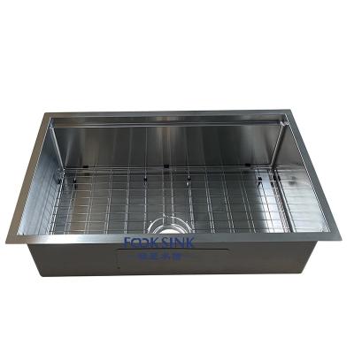 China Without Faucet New Inventions Farm Workstation Apron Front Handmade Stainless Steel Kitchen Sink for sale