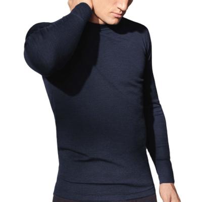 China Yoga 55%wool 45%recycled QUICK DRY Men Fitness Sports Polyester Top Warm Breathable Men Slim Fit Wear for sale