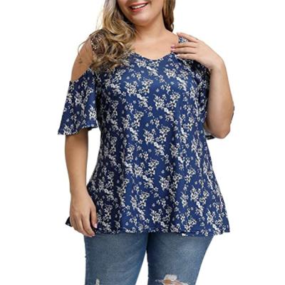 China Wholesale Custom Anti-pilling Printed Chill Out Women T-shirt Top Cotton Print Plus Size Blouse for sale