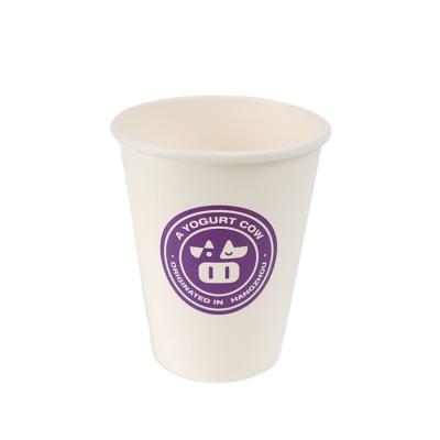 China MZ Disposable Biodegradable Paper Cups 12oz Single Wall White Paper Cups 16oz Custom Printed Paper Coffee Cups for sale