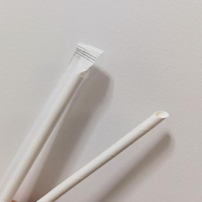 China Biodegradable Beverage Paper Straws Disposable Drinking Straws Individually Wrapped Paper Straws for sale