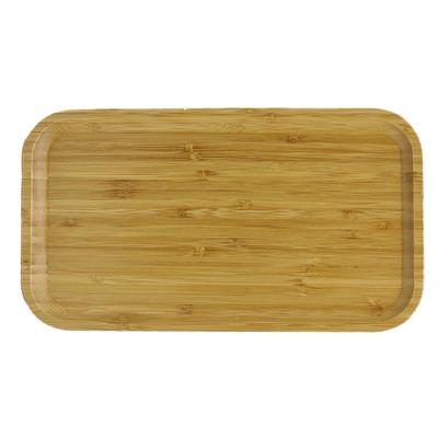 China Natural Multi Size Rolling Tray Smoking Accessories Nice Wood Custom Bamboo Serving Tray for sale