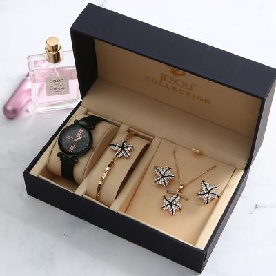 China Gift Set Wholesale Jewelry Sets For Women Luxury Silver Color Charms Diamond Bracelet Set Gift Set for sale