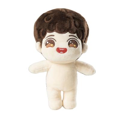 China Custom High Quality Promotional Star Stand Kpop Plush Factory Humanoid Figure Character Soft Cute Stuffed Wear Toy Doll Idol for sale