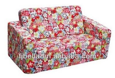 China 100%Polyester Cover With Polyurethane Foam Filling Nice Design Kids Foam Sofa Flip Open Sofa Bed Couch for sale