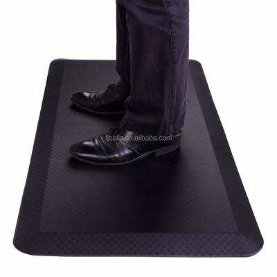 China Anti-bacteria Standing Office Mat Non-Slip Comfort Kitchen Floor Mat Fatigue Anti - Foot Mat Black for sale