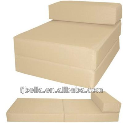 China Beige SOFA BED Block Foam Folding Out Lounger Z Chair Bed Guest Futon In/Outdoor for sale