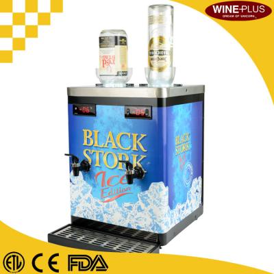 China Luxury Double Chilled Shot Dispenser With Decorative 4 Color Side Stickers for sale