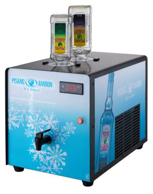 China Two Bottle Cold Shot Machine Compressor Cooled With Gravity Fed Pour System for sale