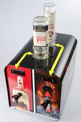 China Double Tank Liquor Dispenser Chiller Customized Sticker For Bars / Pubs for sale