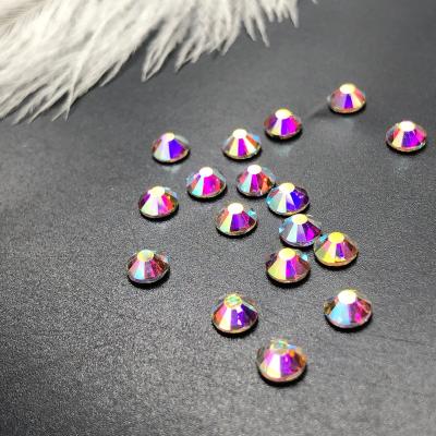 China Wholesale High Quality Stone Non-Hot Fix Flatback Glass Flatback Nail Art AB Crystal Rhinestone for sale